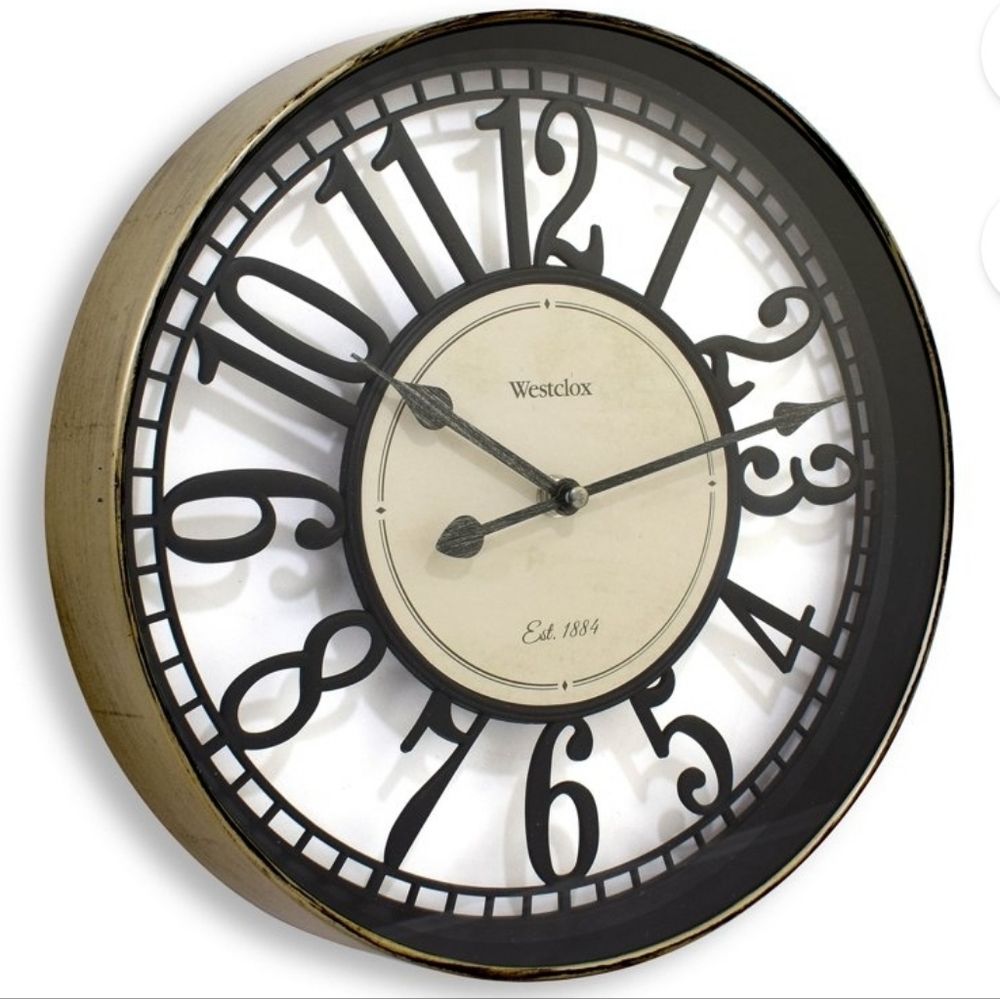 12 inch wall clock with open back.   Westclox brand.  New in box. - Picture 2 of 7